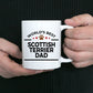 Scottie Dad Mug School Mascot Dog Lover Gift White Ceramic Coffee Cup