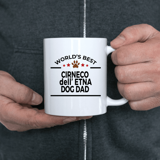 Cirneco dell'Etna Dog Lover Gift World's Best Dad Birthday Father's Day White Ceramic Coffee Mug