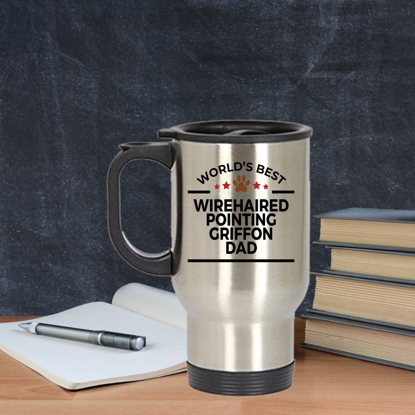 Wirehaired Pointing Griffon Dog Dad Travel Coffee Mug