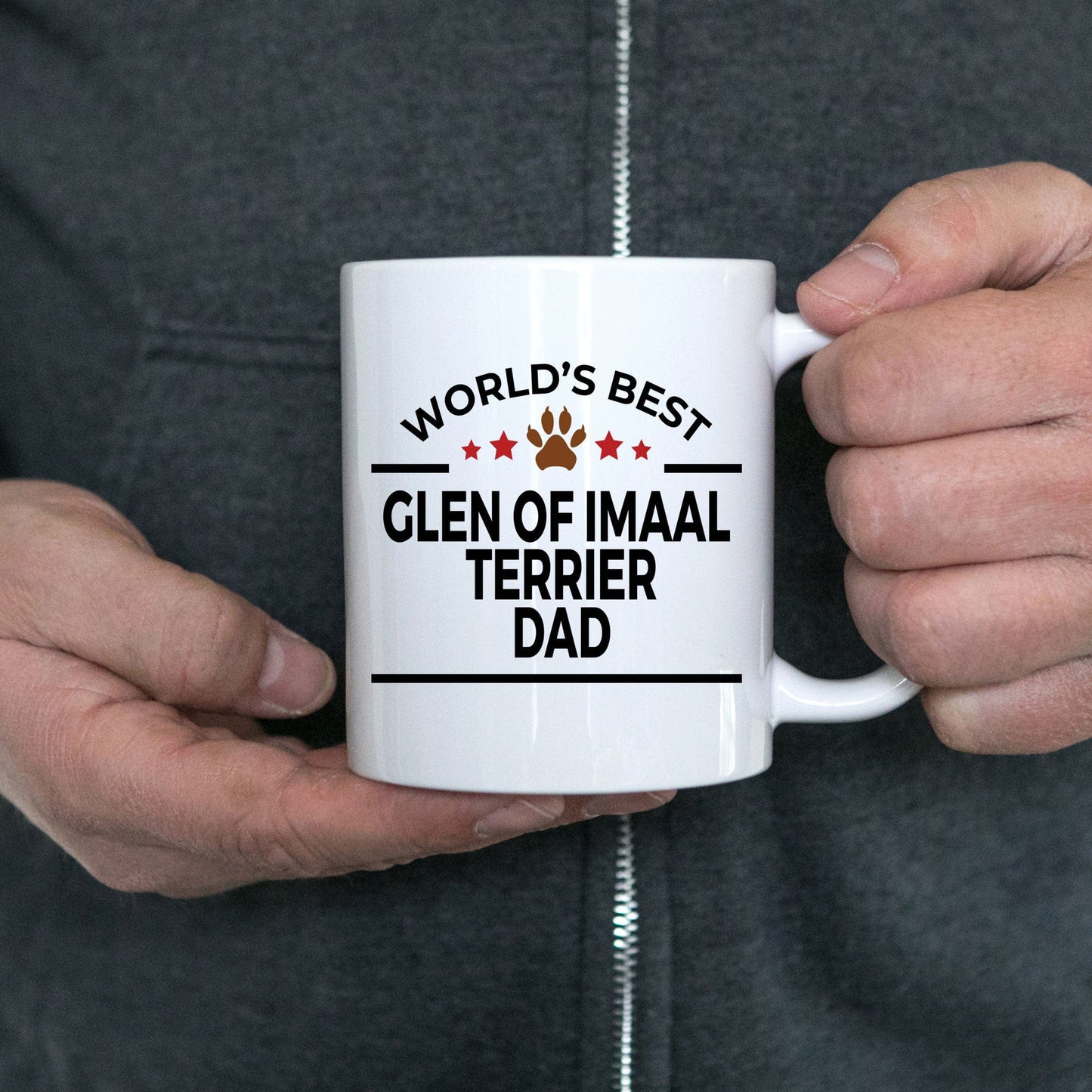 Glen of Imaal Terrier Dog Lover Gift World's Best Dad Birthday Father's Day White Ceramic Coffee Mug
