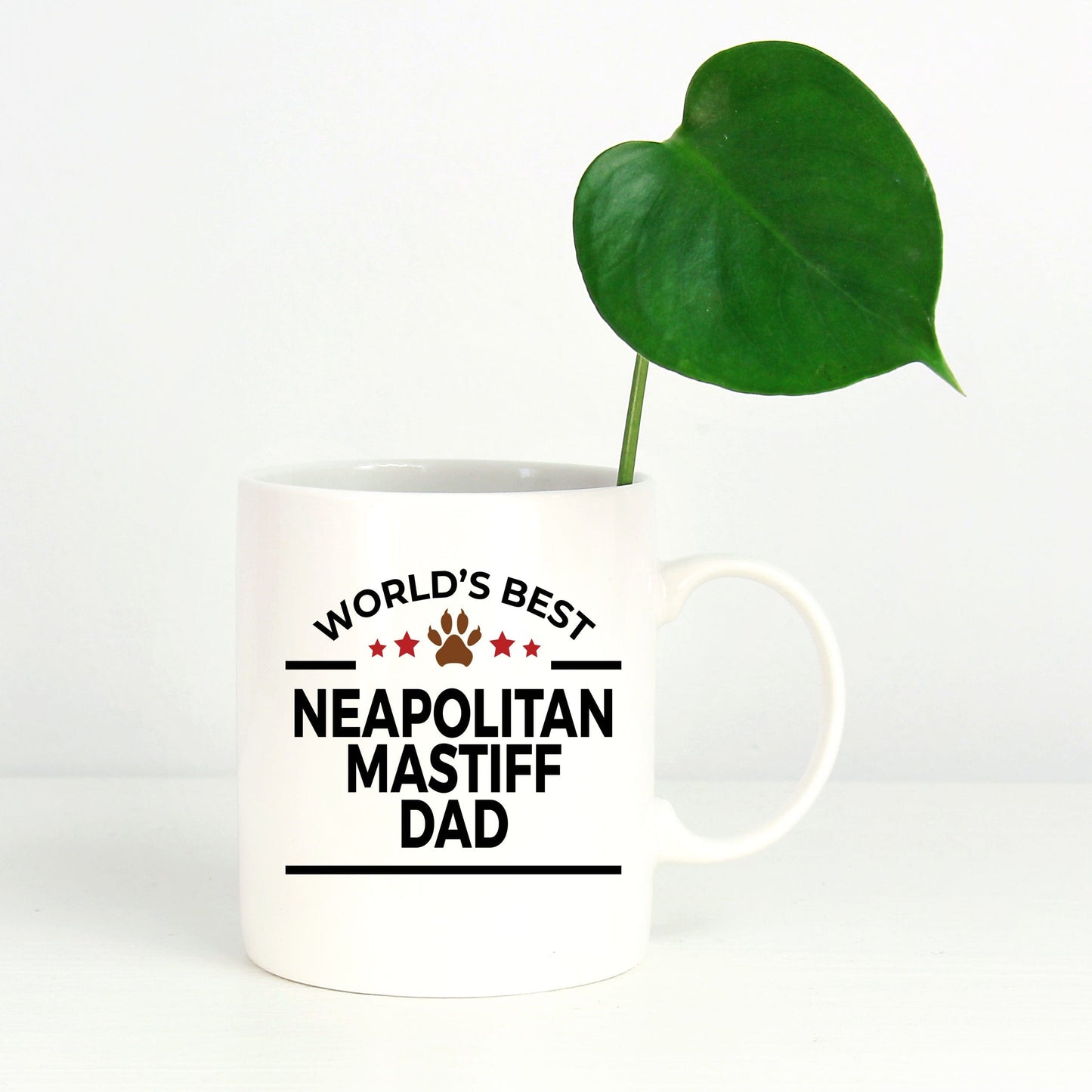 Neapolitan Mastiff Dog Lover Gift World's Best Dad Birthday Father's Day White Ceramic Coffee Mug