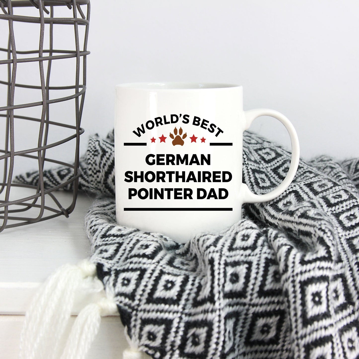 German Shorthaired Pointer Dog Lover Gift World's Best Dad Birthday Father's Day Ceramic Coffee Mug