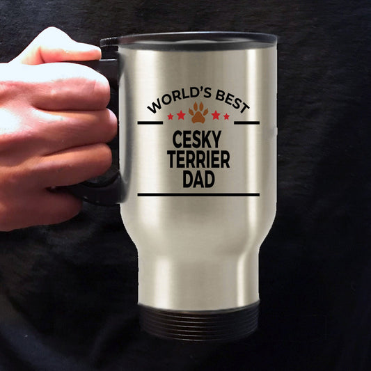 Cesky Terrier Dog Dad Travel Coffee Mug