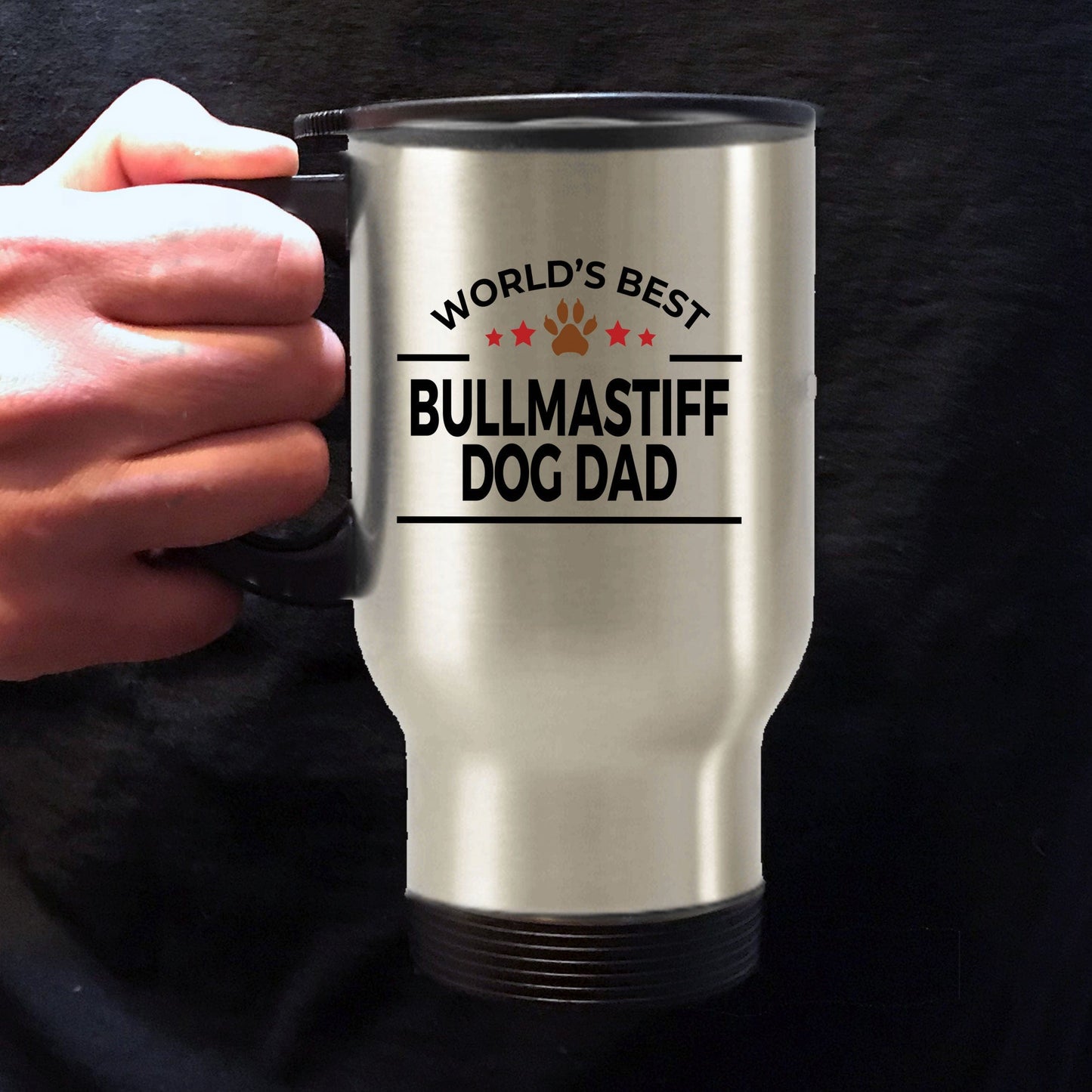 Bullmastiff Dog Dad Travel Coffee Mug