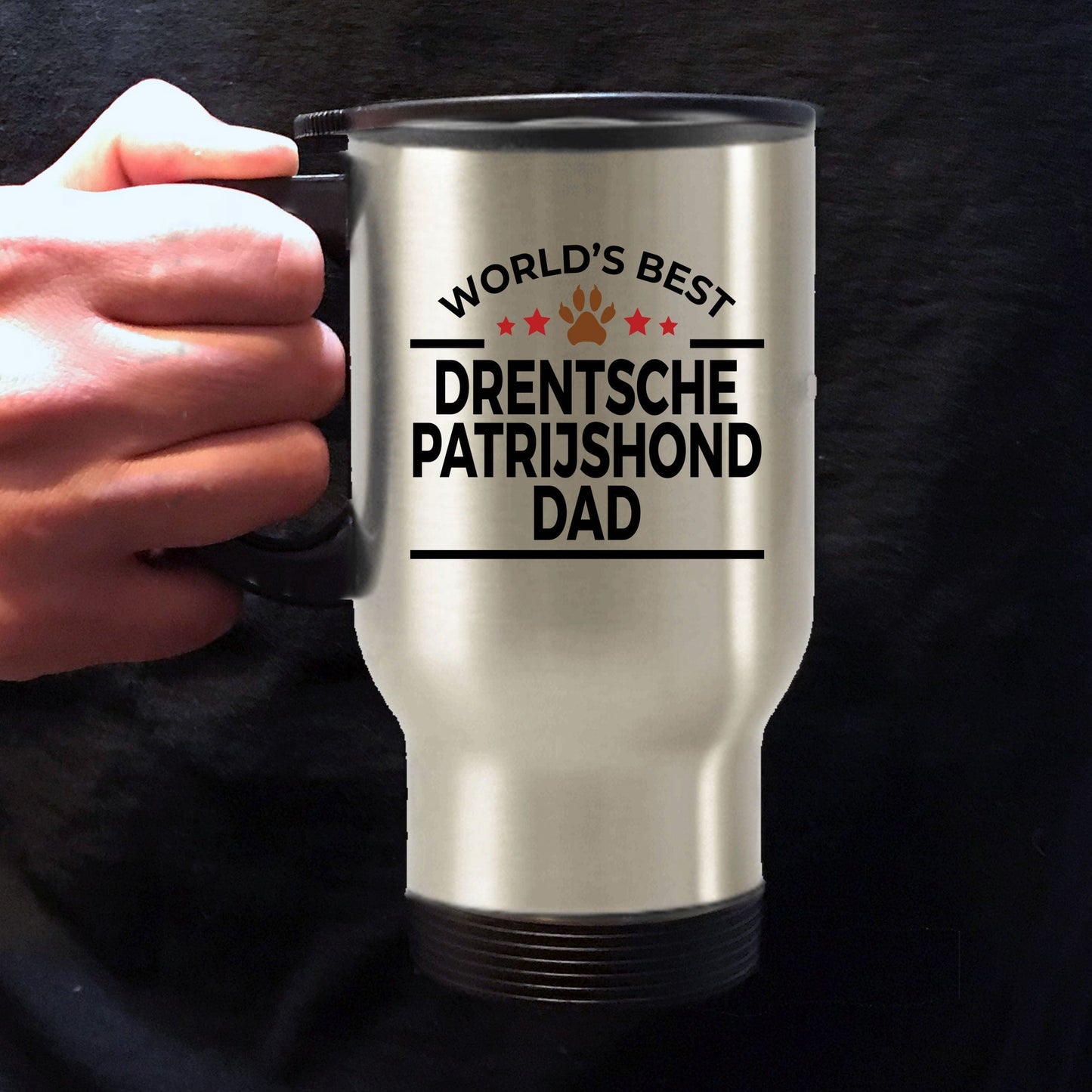Drentsche Patrijshond Dog Dad Travel Coffee Mug
