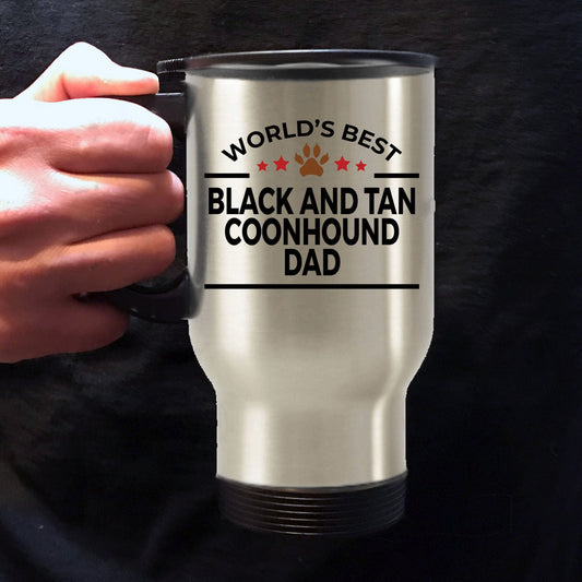 Black and Tan Coonhound Dog Dad Travel Coffee Mug