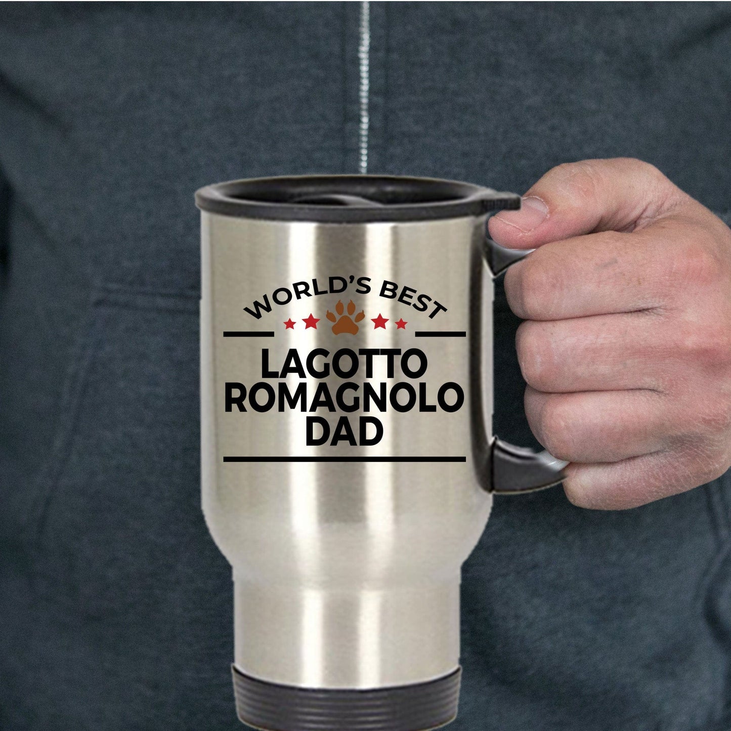 Lagotto Romagnolo Dog Dad Travel Coffee Mug