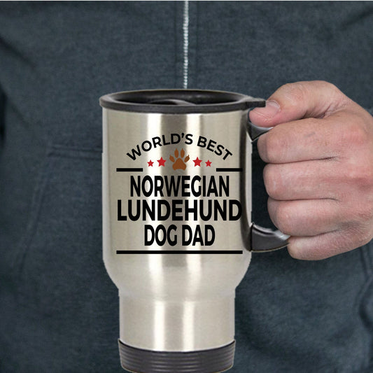 Norwegian Lundehund Dog Dad Travel Coffee Mug