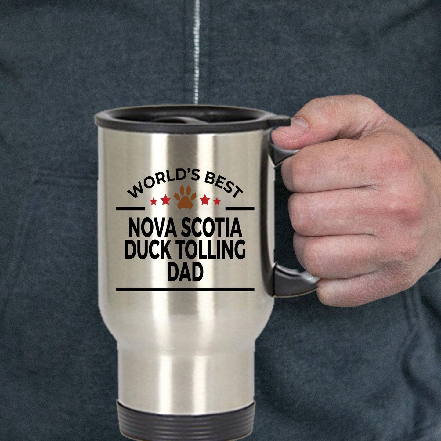 Nova Scotia Duck Tolling Dog Dad Travel Coffee Mug