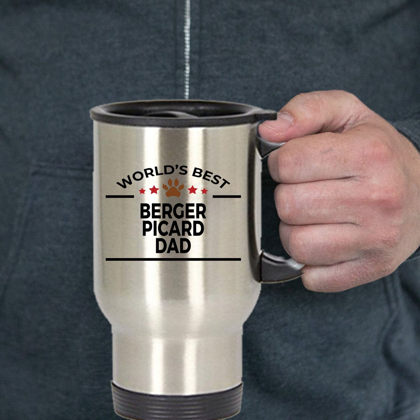 Berger Picard Dog Dad Travel Coffee Mug