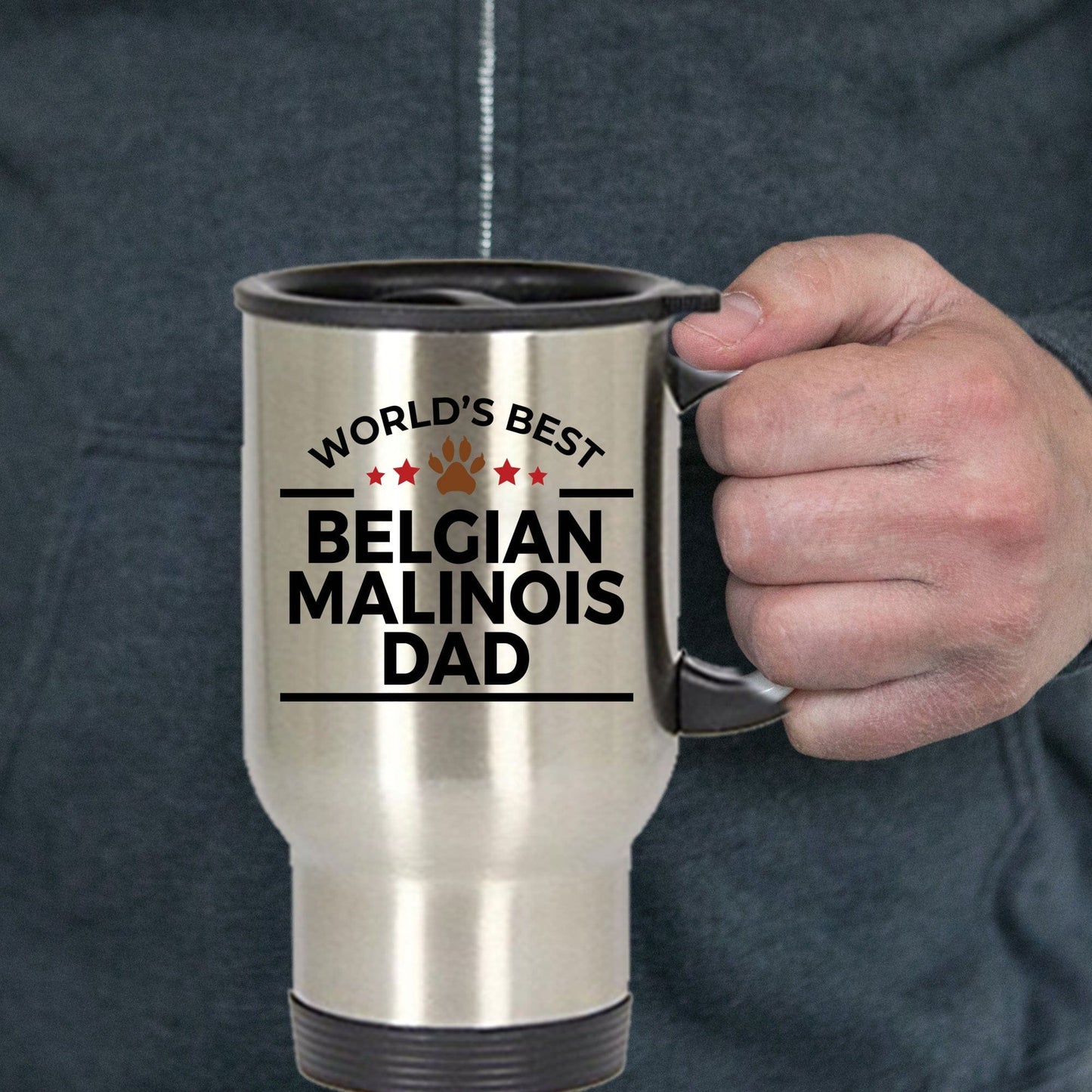 Belgian Malinois Dog Dad Travel Coffee Mug