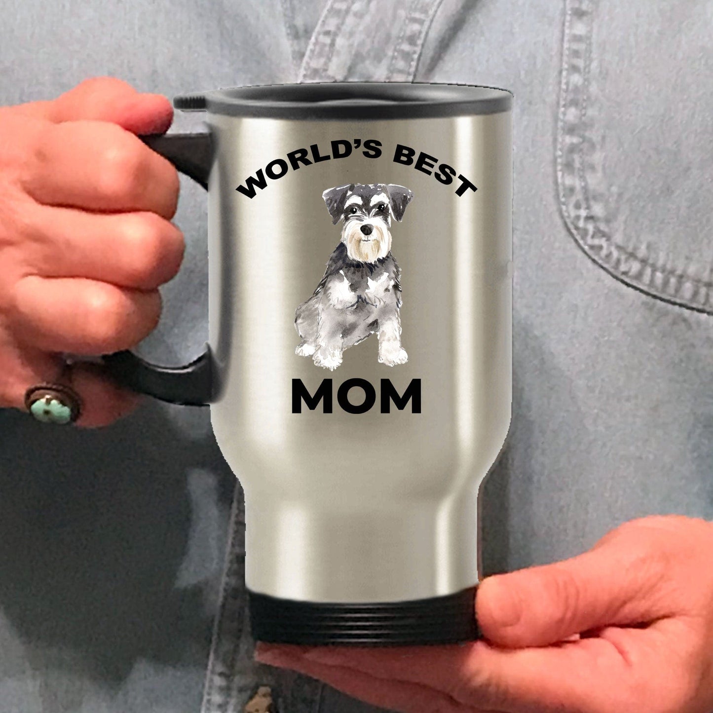 Miniature Schnauzer Best Dog Mom Travel Mug