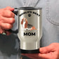 Basset Hound Dog Mom Travel Mug watercolor print
