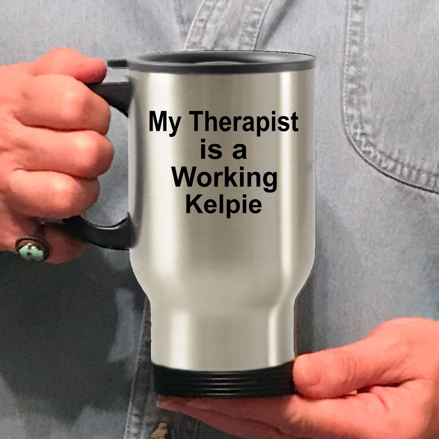 Working Kelpie Dog Therapist Travel Coffee Mug