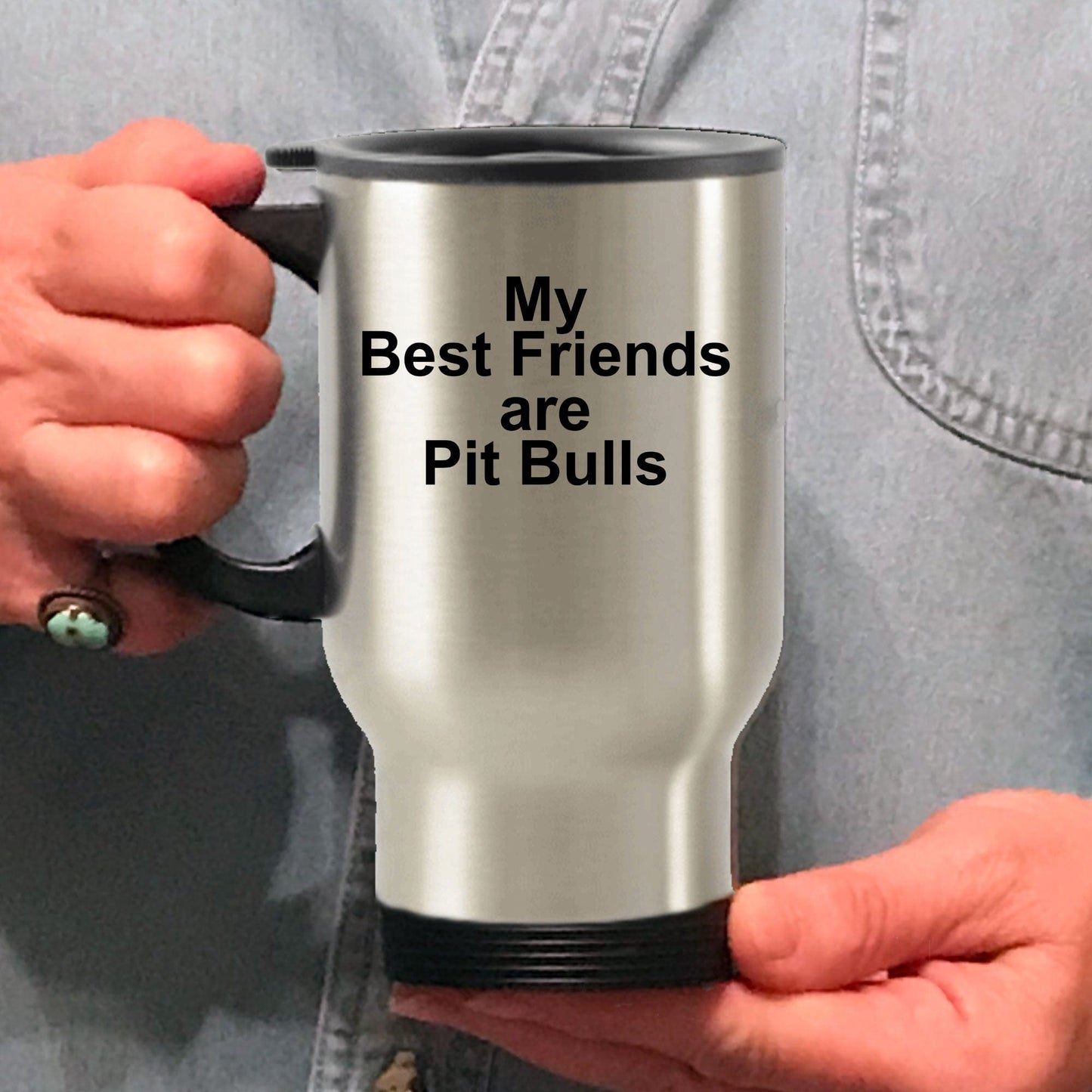 Pit Bull Travel Mug - My Best Friends are Pit Bulls