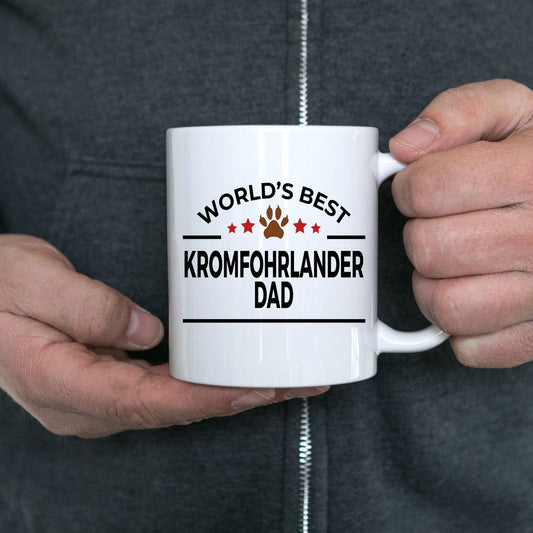 Kromfohrlander Dog Lover Gift World's Best Dad Birthday Father's Day White Ceramic Coffee Mug