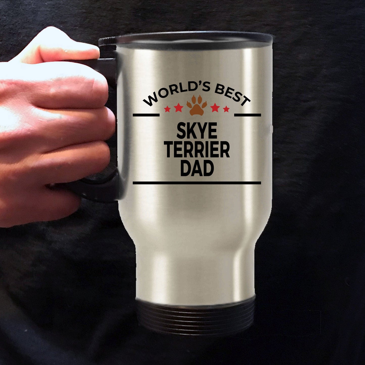 Skye Terrier Dog Dad Travel Coffee Mug