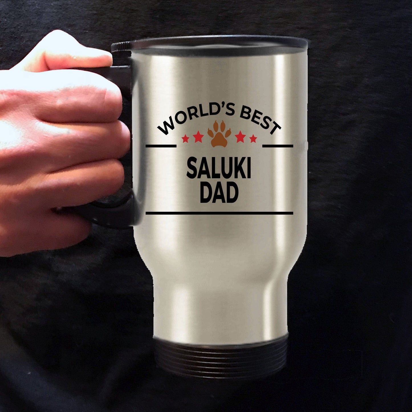 Saluki Dog Dad Travel Coffee Mug