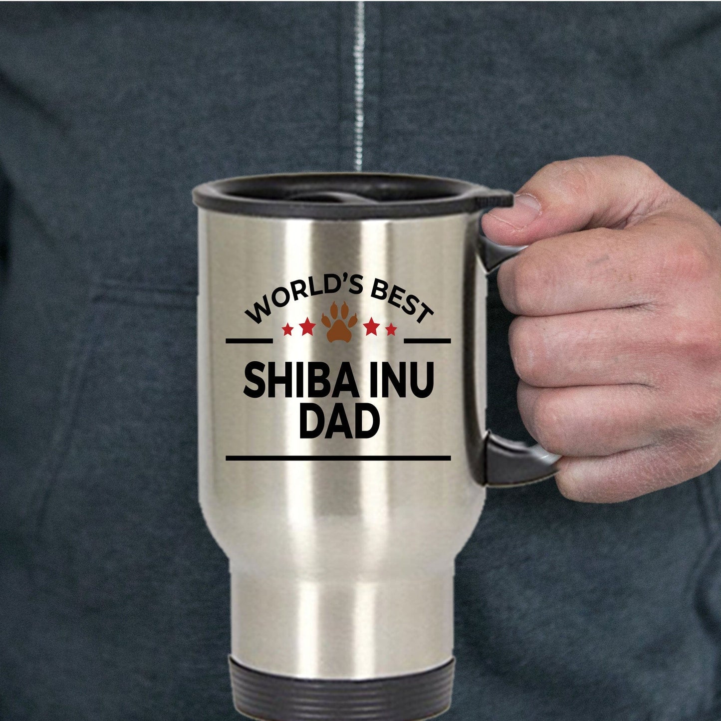 Shiba Inu Dog Dad Travel Coffee Mug