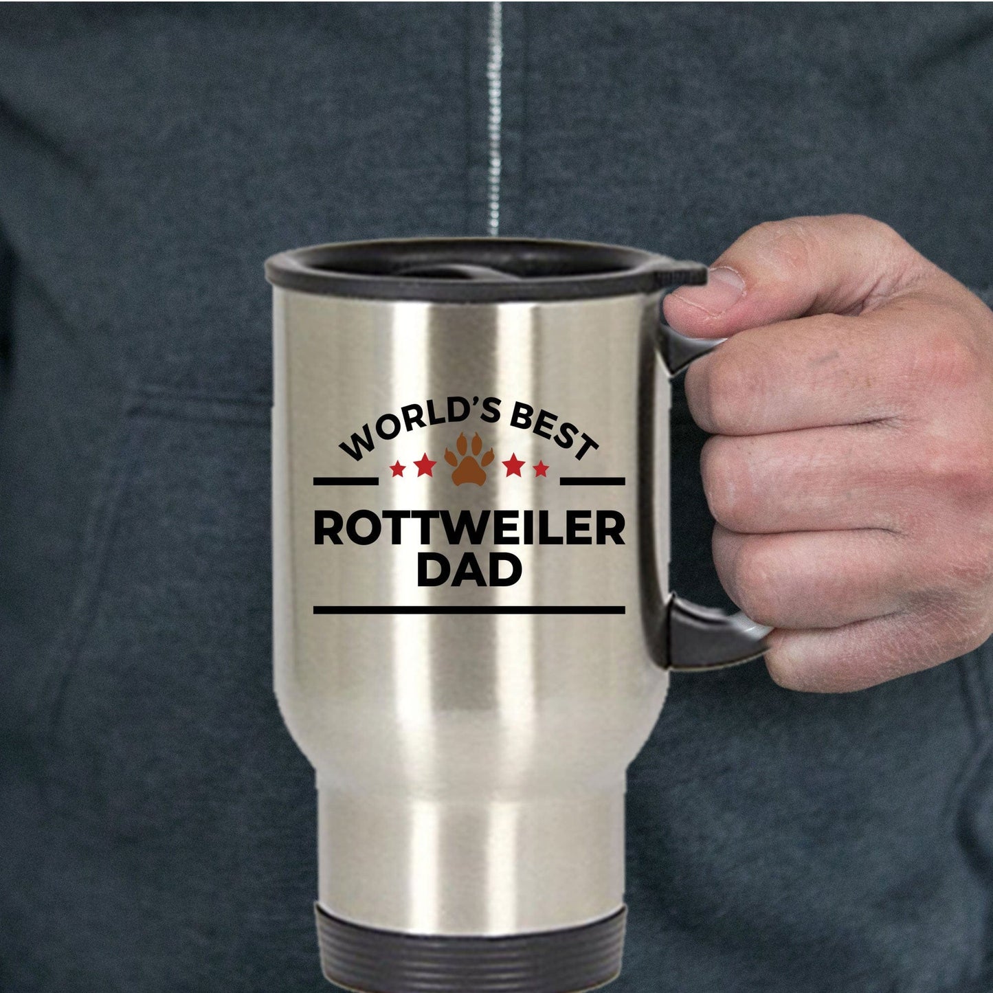 Rottweiler Dog Dad Travel Coffee Mug