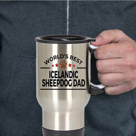 Icelandic Sheepdog Dad Travel Mug