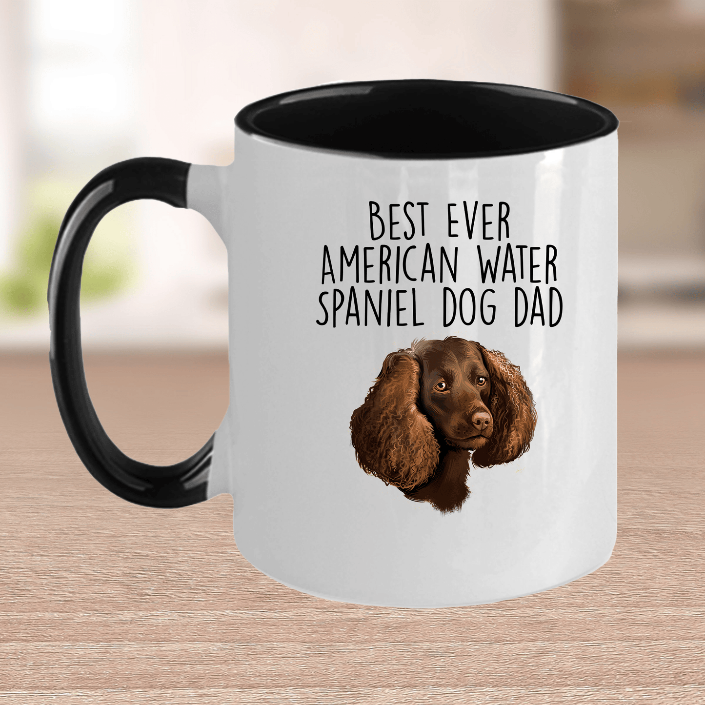 Best Ever American Water Spaniel Dog Dad Ceramic Coffee Mug
