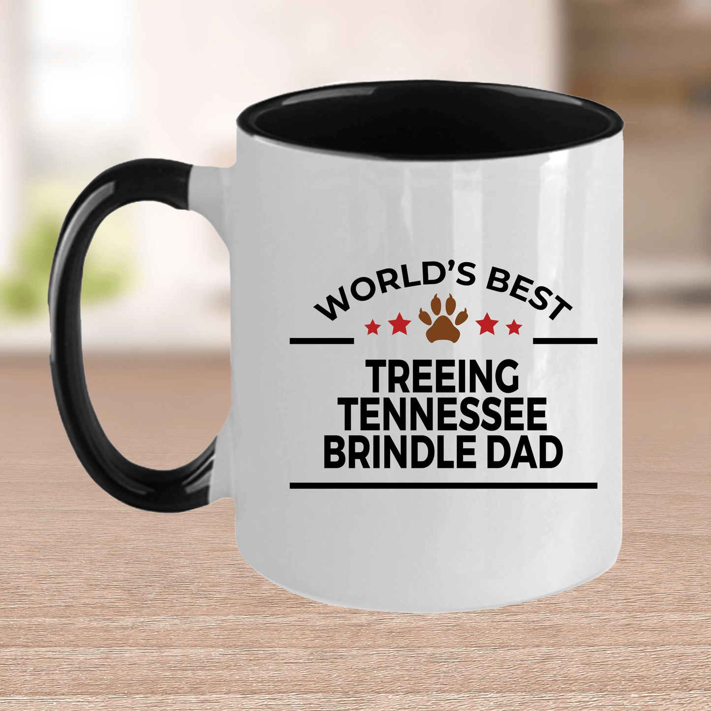 Treeing Tennessee Brindle World's Best Dog Dad Ceramic Coffee Mug