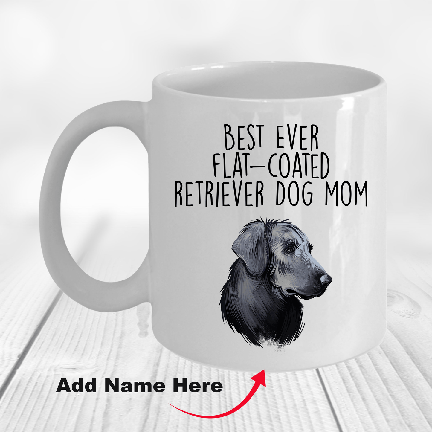 Best Ever Flat-Coated Retriever Dog Mom Ceramic Coffee Mug