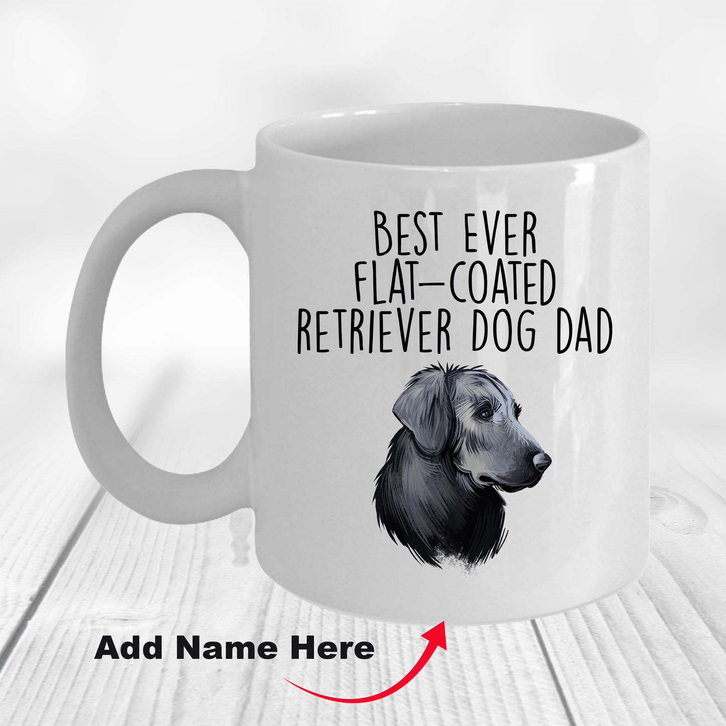 Best Ever Flat-Coated Retriever Dog Dad Ceramic Coffee Mug