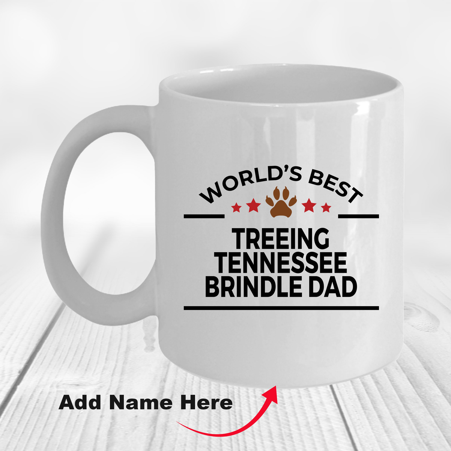 Treeing Tennessee Brindle World's Best Dog Dad Ceramic Coffee Mug