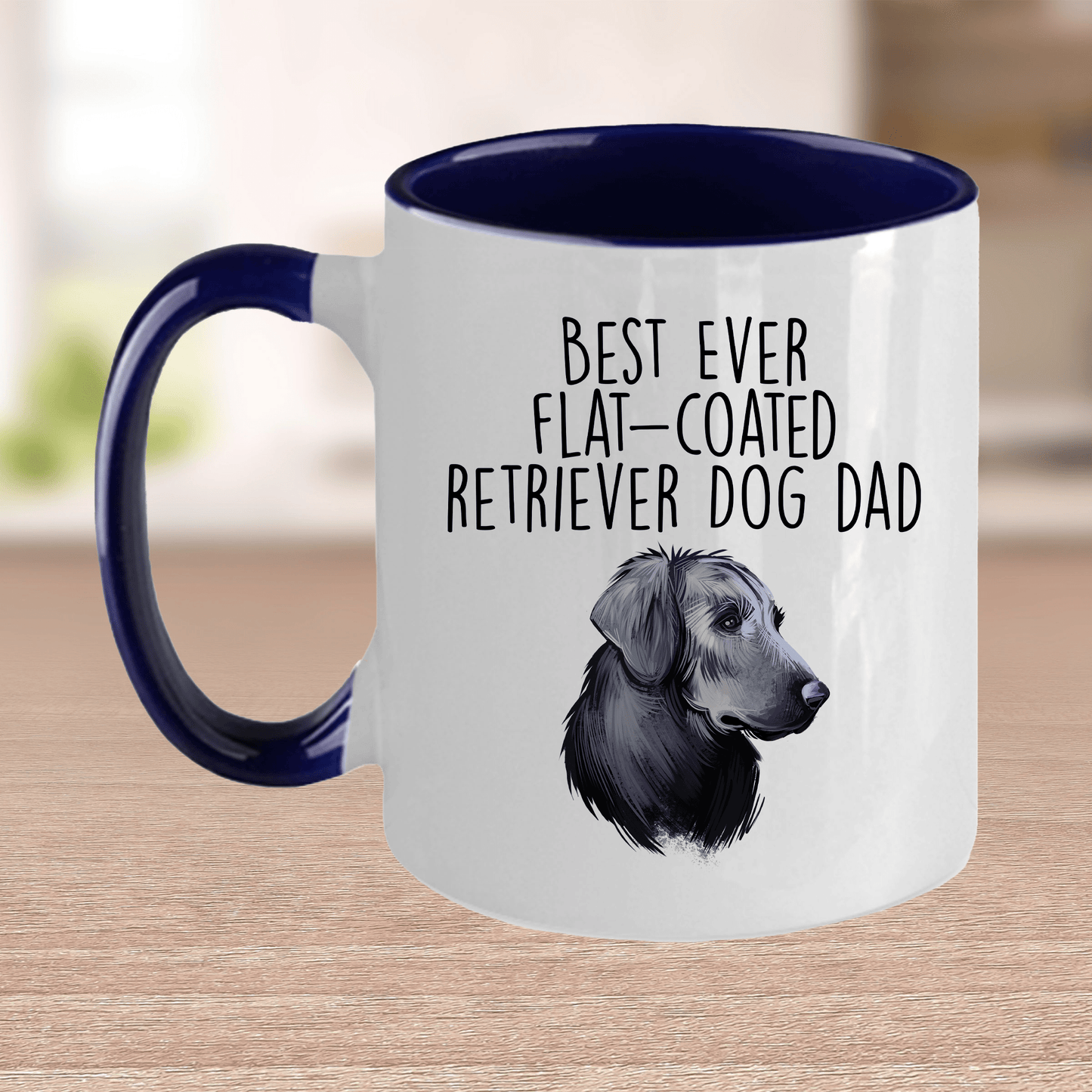 Best Ever Flat-Coated Retriever Dog Dad Ceramic Coffee Mug