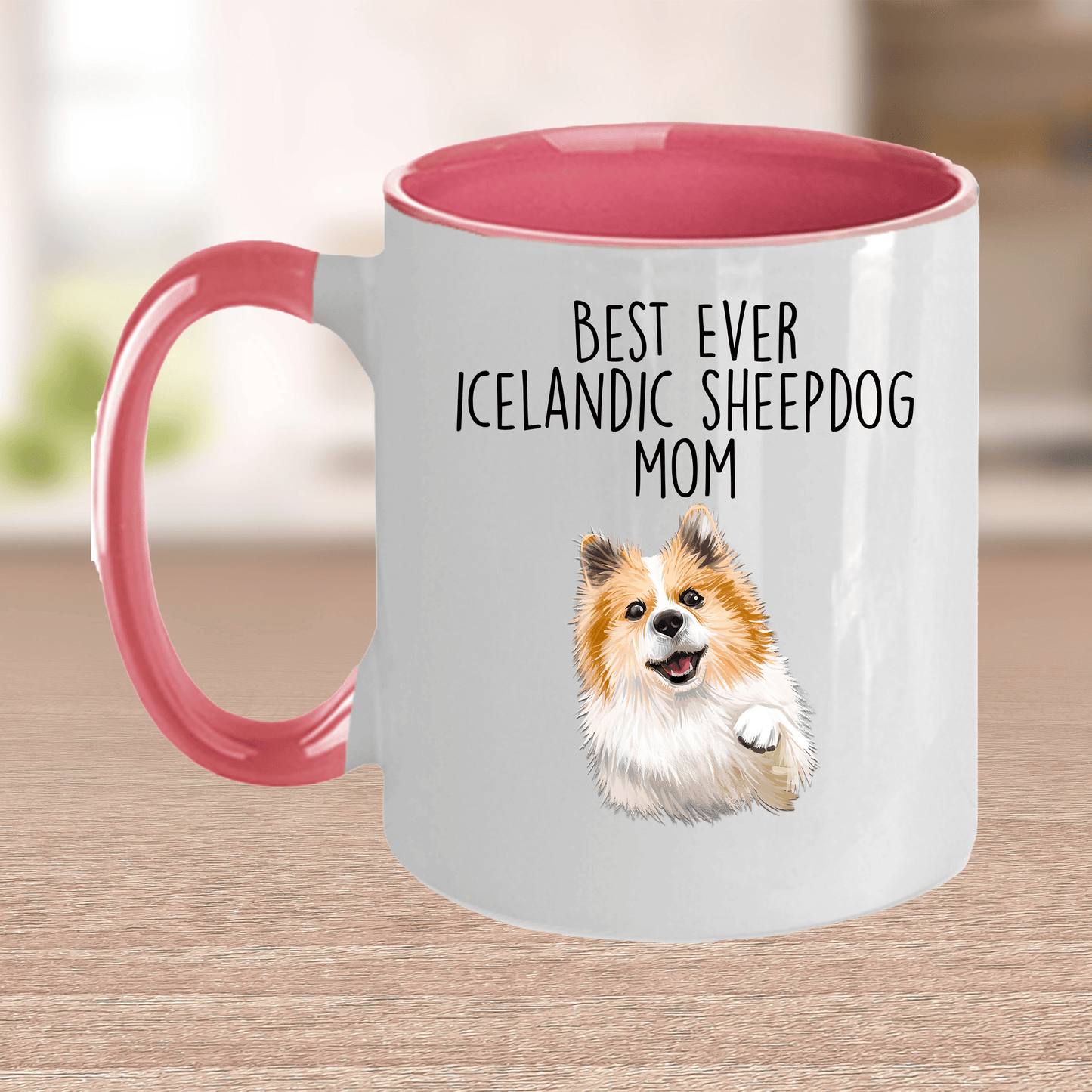 Icelandic Sheepdog World's Best Dog Mom Ceramic Coffee Mug