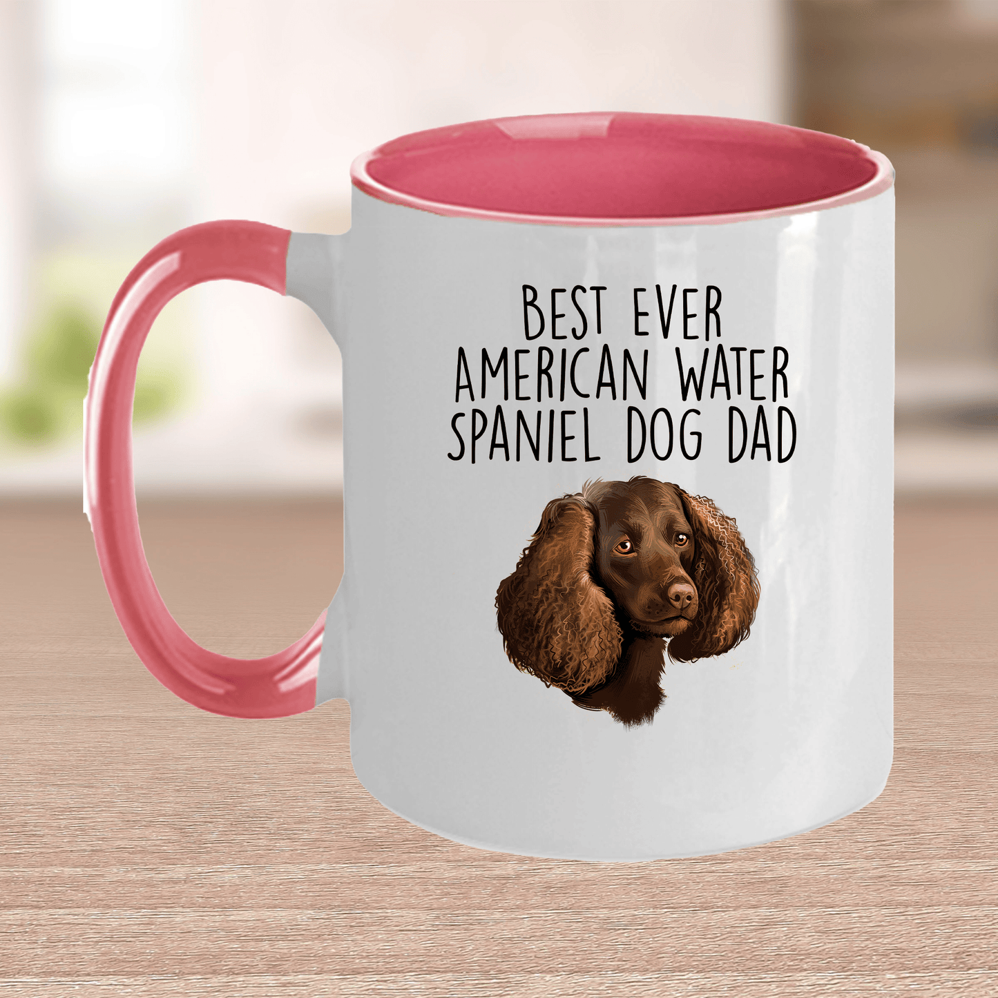 Best Ever American Water Spaniel Dog Dad Ceramic Coffee Mug
