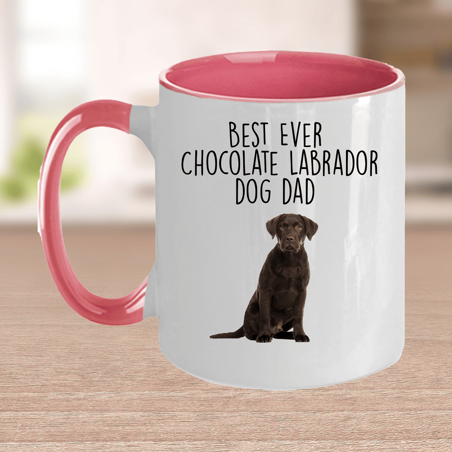 Best Ever Chocolate Labrador Retriever Dog Dad Ceramic Coffee Mug