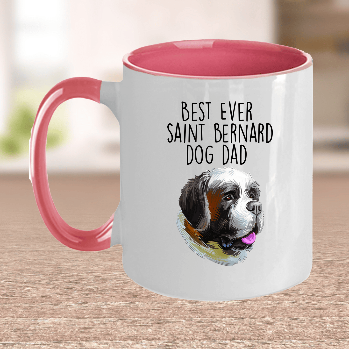 Saint Bernard Best Ever Dog Dad Ceramic Coffee Mug
