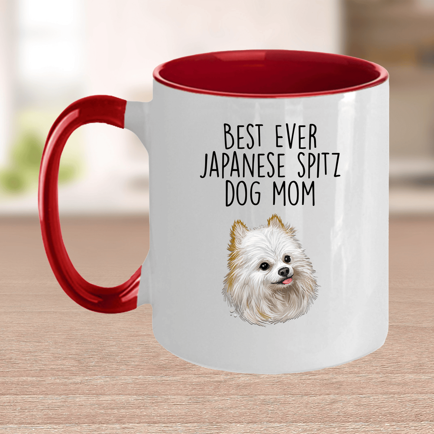 Japanese Spitz World's Best Dog Mom Ceramic Coffee Mug