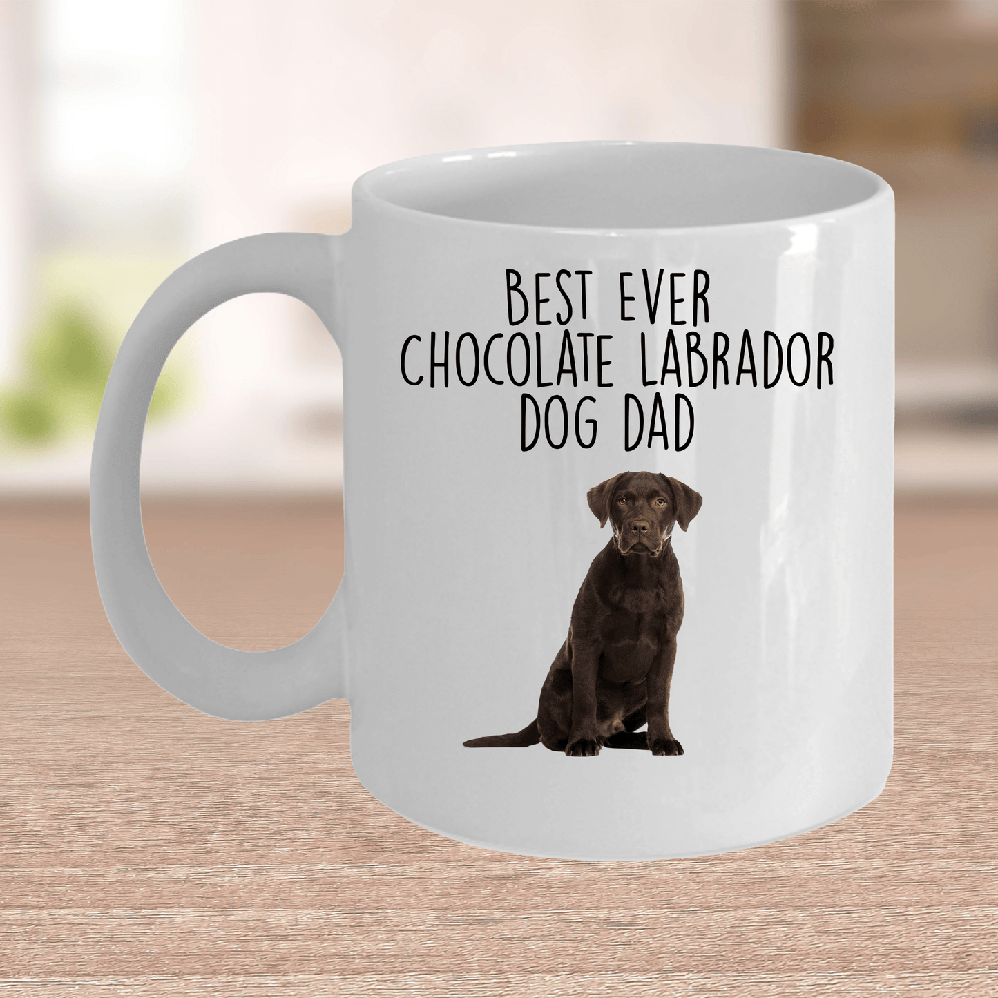 Best Ever Chocolate Labrador Retriever Dog Dad Ceramic Coffee Mug