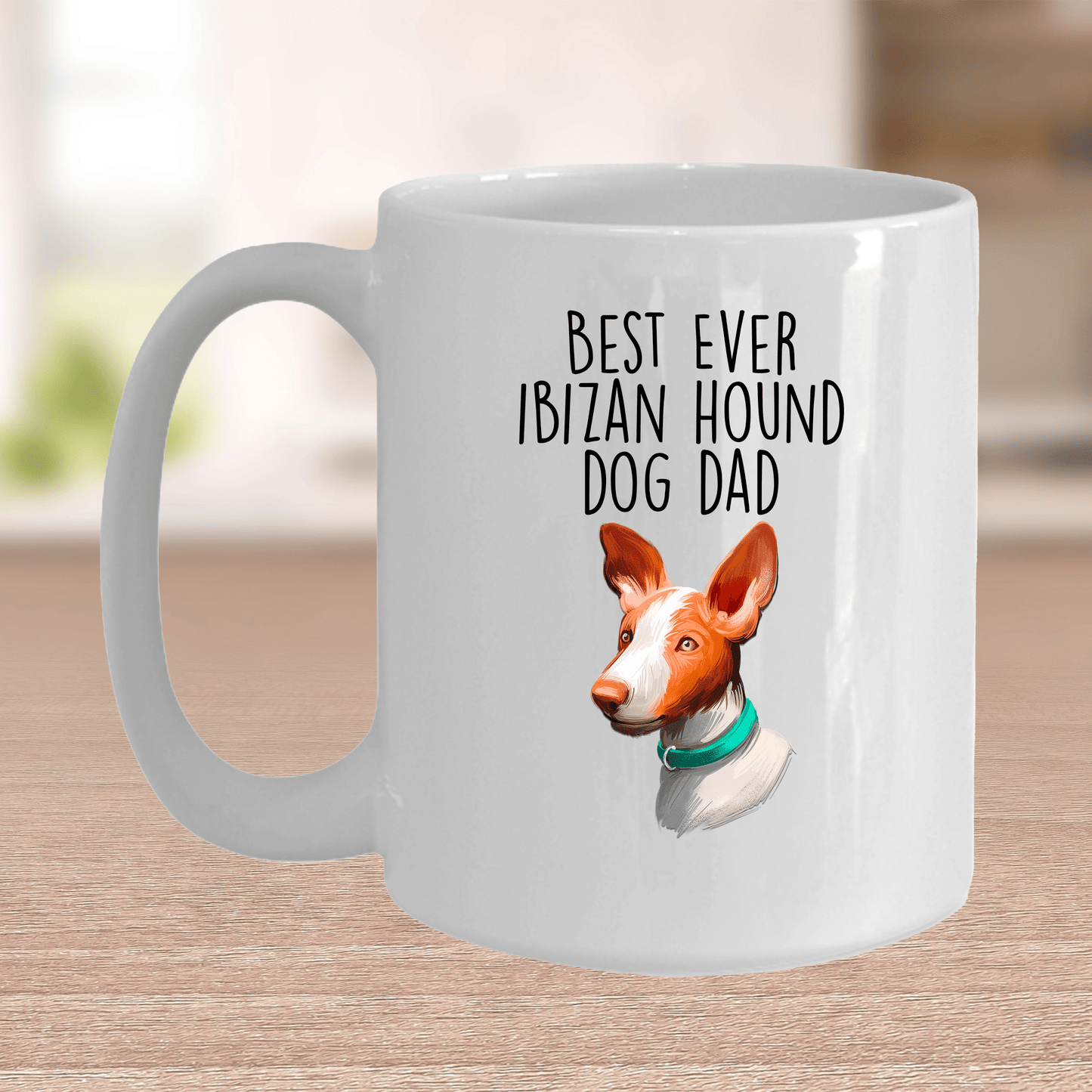Ibizan Hound World's Best Dog Dad Ceramic Coffee Mug