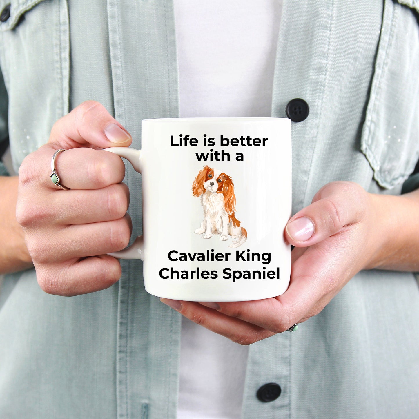 Cavalier King Charles Spaniel Coffee Mug - Life is Better