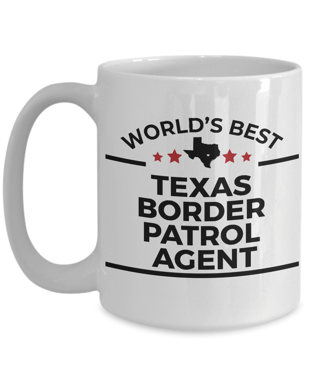 Texas Border Patrol Gift Birthday Father's Day Mother's Day White Ceramic Coffee Mug