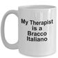 Bracco Italiano Dog Owner Lover Funny Gift Therapist White Ceramic Coffee Mug
