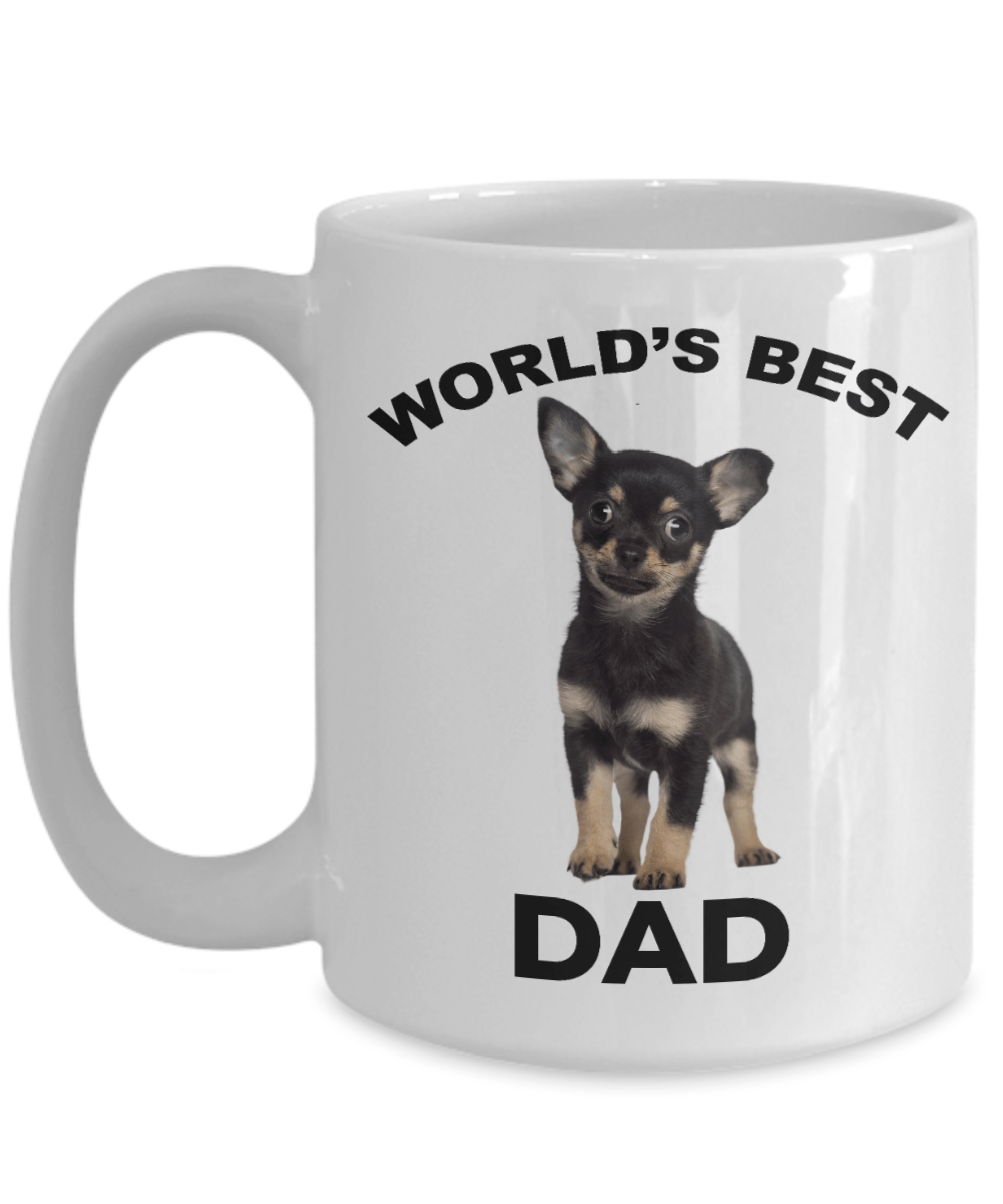 Chihuahua Puppy Best Dad Mug - Black and Tan
