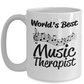 Music Therapist Gift White Ceramic Coffee Mug
