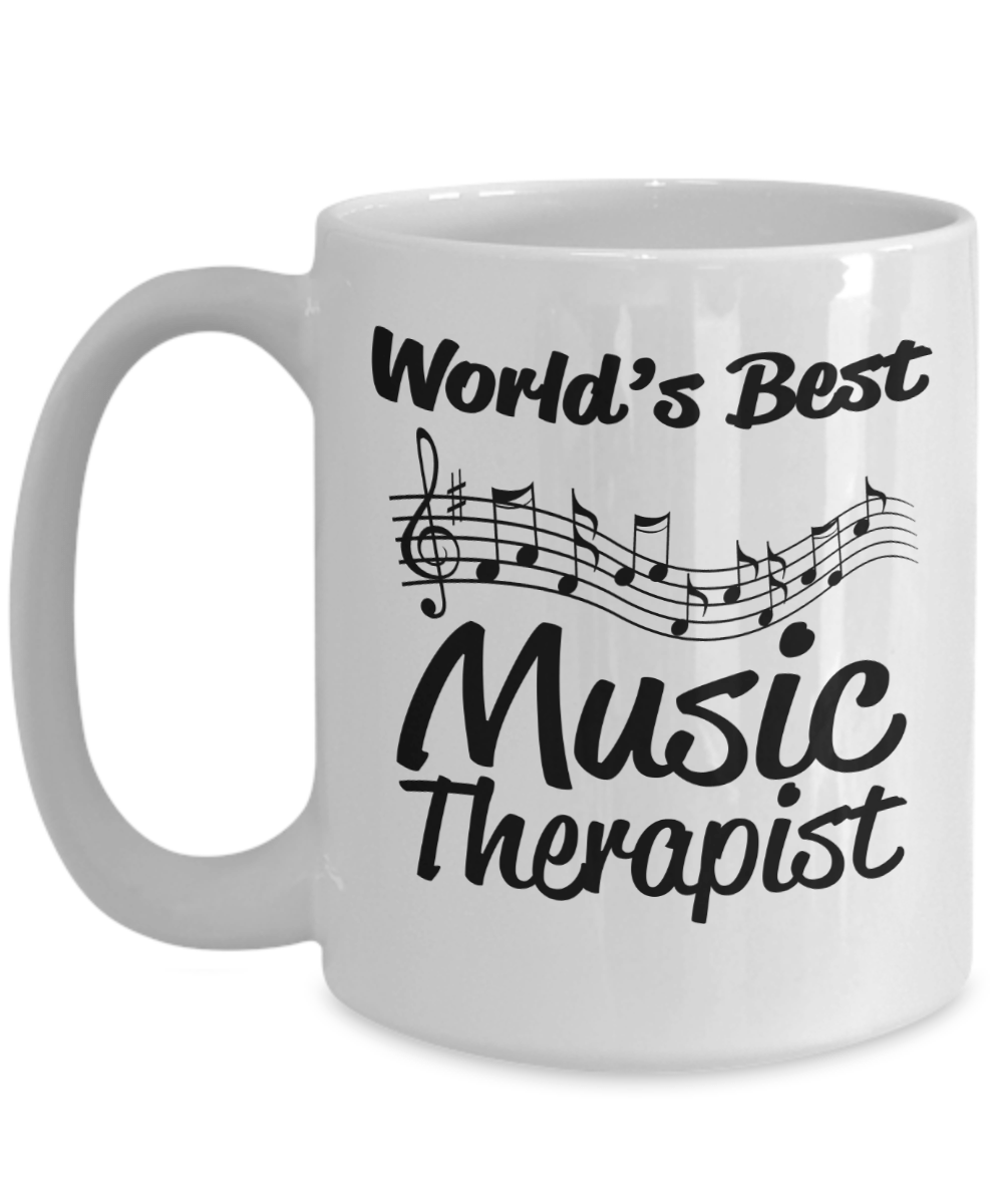 Music Therapist Gift White Ceramic Coffee Mug