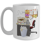 Golfer Stuck in Office Funny Coffee Mug