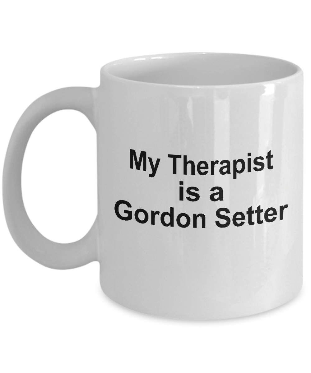 Gordon Setter Dog Owner Lover Funny Gift Therapist White Ceramic Coffee Mug