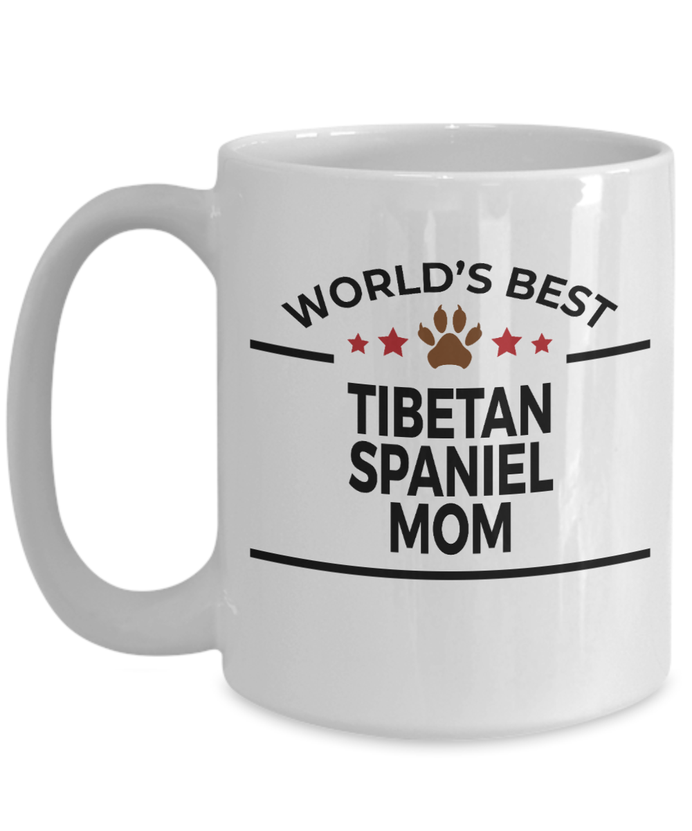 Tibetan Spaniel Dog Lover Gift World's Best Mom Birthday Mother's Day White Ceramic Coffee Mug