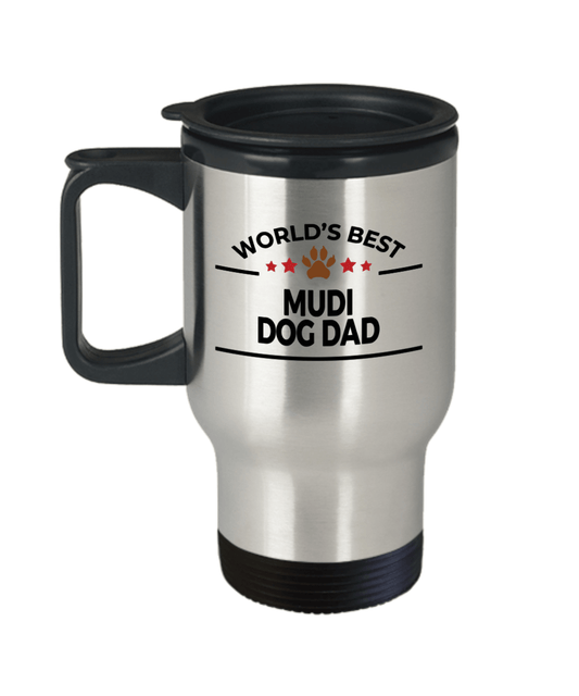 Mudi Dog Dad Travel Coffee Mug