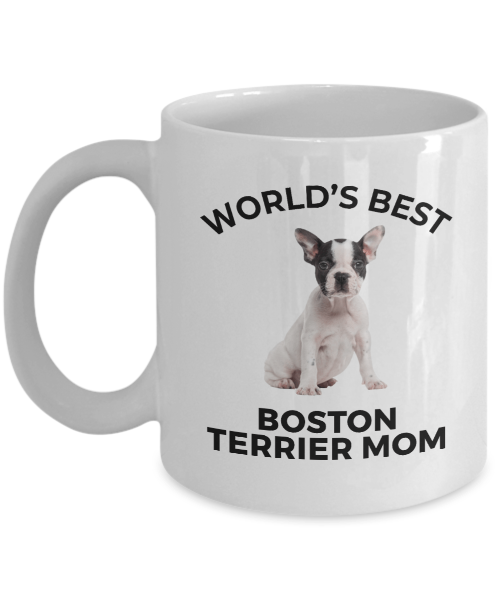 Boston Terrier Puppy Dog Mom Ceramic Coffee Mug