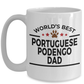 Portuguese Podengo Dog Lover Gift World's Best Dad Birthday Father's Day White Ceramic Coffee Mug